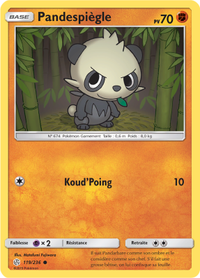 Carte Pokémon Pandespiègle 119/236 Commune Éclipse Cosmique