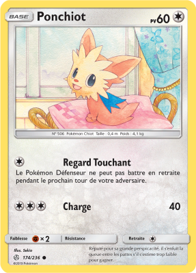Carte Pokémon Ponchiot 174/236 Commune Éclipse Cosmique