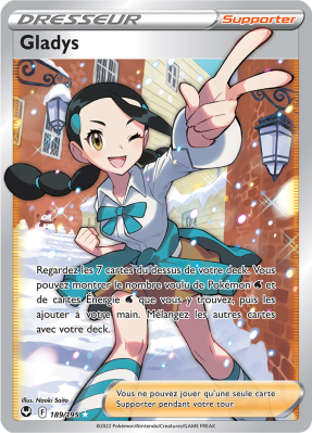Carte Pokémon Gladys 189/195 Ultra Rare Tempête Argentée
