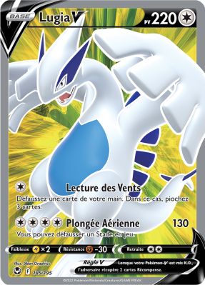 Carte Pokémon Lugia-V 185/195 Ultra Rare Tempête Argentée