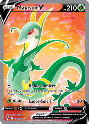 Carte Pokémon Majaspic-V 170/195 Ultra Rare Tempête Argentée