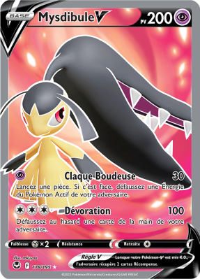 Carte Pokémon Mysdibule-V 178/195 Ultra Rare Tempête Argentée
