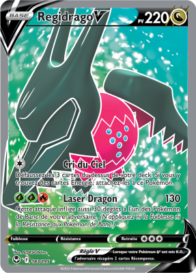 Carte Pokémon Regidrago-V 183/195 Ultra Rare Tempête Argentée