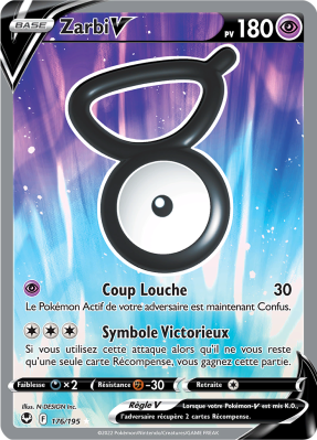 Carte Pokémon Zarbi-V 176/195 Ultra Rare Tempête Argentée