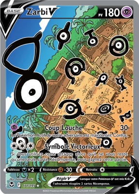 Carte Pokémon Zarbi-V 177/195 Ultra Rare Tempête Argentée