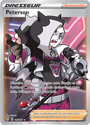Carte Pokémon Peterson 187/189 Ultra Rare Ténèbres Embrasées