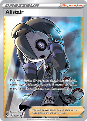 Carte Pokémon Alistair 179/185 Ultra Rare Voltage Éclatant