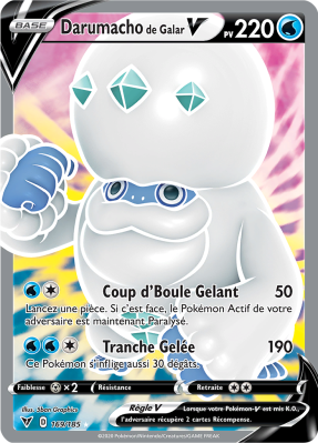 Carte Pokémon Darumacho de Galar-V 169/185 Ultra Rare Voltage Éclatant