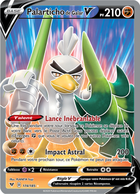 Carte Pokémon Palarticho de Galar-V 174/185 Ultra Rare Voltage Éclatant