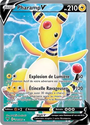 Carte Pokémon Pharamp-V 171/185 Ultra Rare Voltage Éclatant