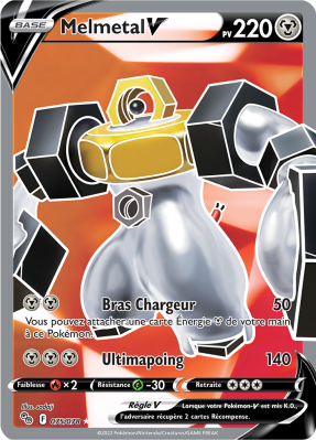Carte Pokémon Melmetal-V 075/078 Ultra Rare Pokémon GO (JCC)