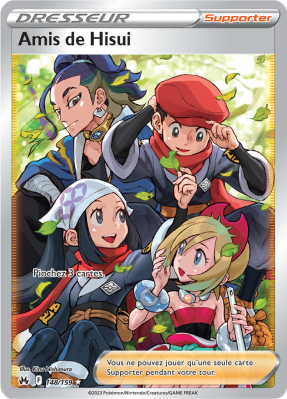 Carte Pokémon Amis de Hisui 148/159 Ultra Rare Zénith Suprême