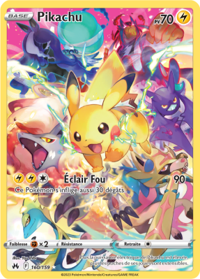 Carte Pokémon Pikachu 160/159 Ultra Rare Zénith Suprême