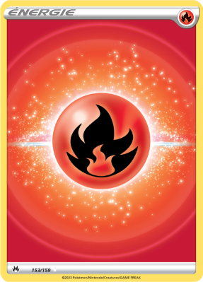 Carte Pokémon Énergie Feu de base 153/159 Ultra Rare Zénith Suprême
