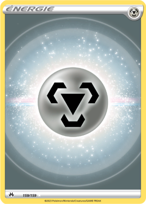 Carte Pokémon Énergie Métal de base 159/159 Ultra Rare Zénith Suprême