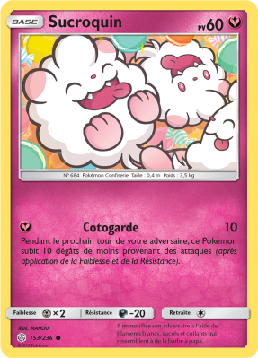 Carte Pokémon Sucroquin 153/236 Commune Éclipse Cosmique