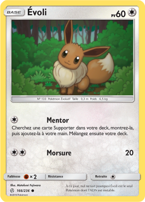 Carte Pokémon Évoli 166/236 Commune Éclipse Cosmique