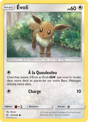 Carte Pokémon Évoli 167/236 Commune Éclipse Cosmique