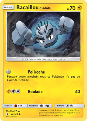 Carte Pokémon Racaillou d'Alola 40/145 Commune Gardiens Ascendants