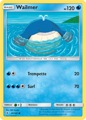 Carte Pokémon Wailmer 29/145 Commune Gardiens Ascendants