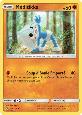 Carte Pokémon Méditikka 109/236 Commune Harmonie des Esprits