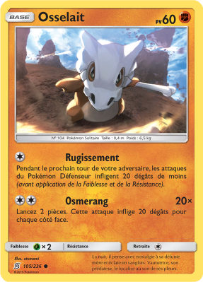 Carte Pokémon Osselait 105/236 Commune Harmonie des Esprits
