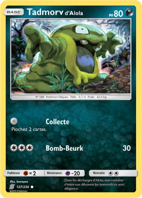 Carte Pokémon Tadmorv d'Alola 127/236 Commune Harmonie des Esprits