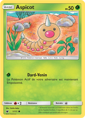 Carte Pokémon Aspicot 1/111 Commune Invasion Carmin