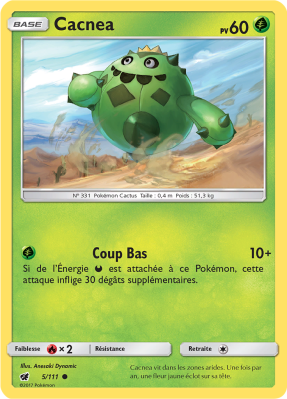 Carte Pokémon Cacnea 5/111 Commune Invasion Carmin