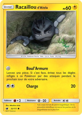 Carte Pokémon Racaillou d'Alola 32/111 Commune Invasion Carmin