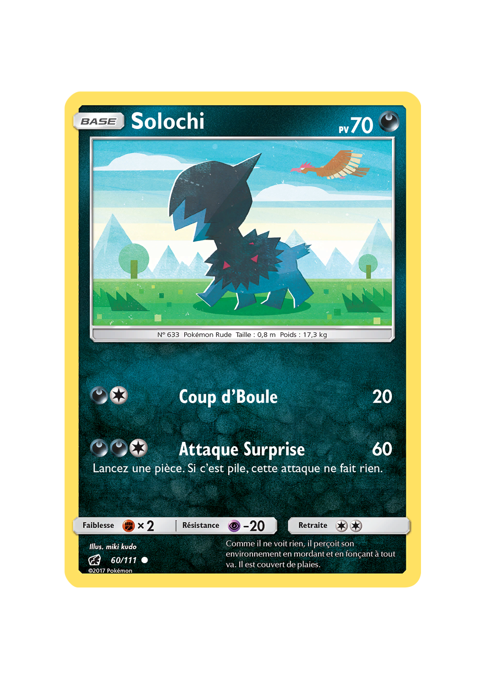 Carte Pokémon Solochi 60/111 Commune Invasion Carmin