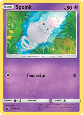 Carte Pokémon Spoink 41/111 Commune Invasion Carmin
