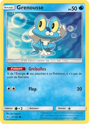 Carte Pokémon Grenousse 21/131 Commune Lumière Interdite
