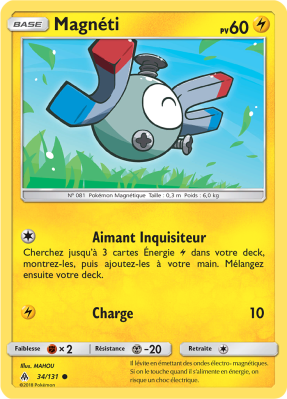 Carte Pokémon Magnéti 34/131 Commune Lumière Interdite