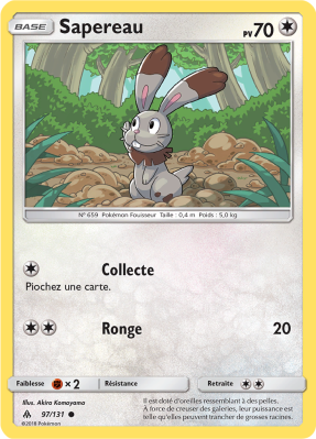 Carte Pokémon Sapereau 97/131 Commune Lumière Interdite