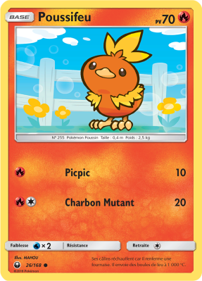 Carte Pokémon Poussifeu 26/168 Commune Tempête Céleste