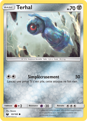 Carte Pokémon Terhal 93/168 Commune Tempête Céleste