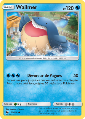 Carte Pokémon Wailmer 39/168 Commune Tempête Céleste