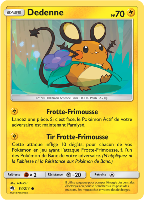 Carte Pokémon Dedenne 84/214 Commune Tonnerre Perdu