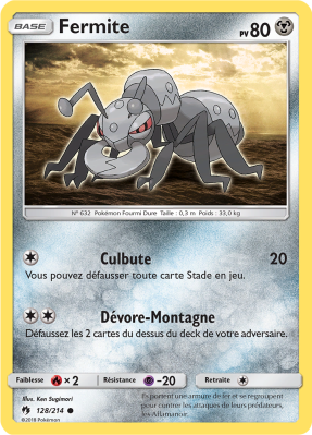 Carte Pokémon Fermite 128/214 Commune Tonnerre Perdu