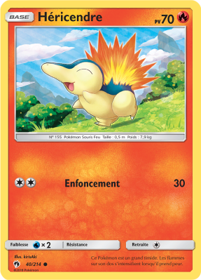 Carte Pokémon Héricendre 40/214 Commune Tonnerre Perdu