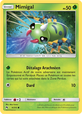 Carte Pokémon Mimigal 9/214 Commune Tonnerre Perdu