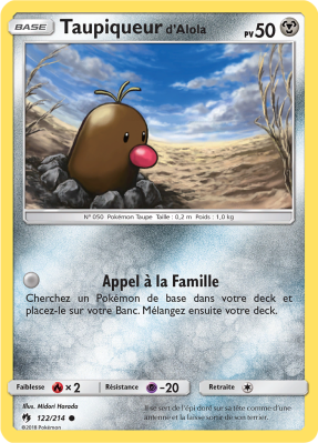 Carte Pokémon Taupiqueur d'Alola 122/214 Commune Tonnerre Perdu