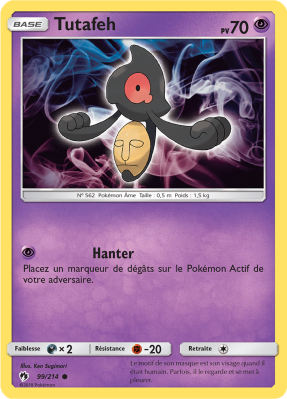 Carte Pokémon Tutafeh 99/214 Commune Tonnerre Perdu