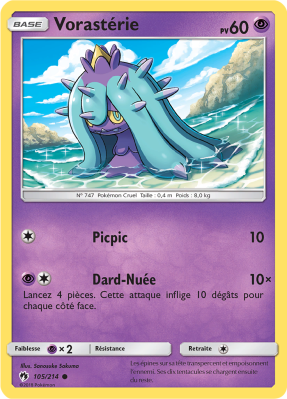 Carte Pokémon Vorastérie 105/214 Commune Tonnerre Perdu