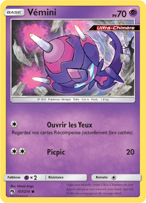 Carte Pokémon Vémini 107/214 Commune Tonnerre Perdu