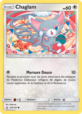 Carte Pokémon Chaglam 108/156 Commune Ultra-Prisme