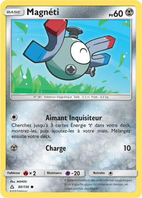 Carte Pokémon Magnéti 80/156 Commune Ultra-Prisme