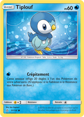 Carte Pokémon Tiplouf 31/156 Commune Ultra-Prisme