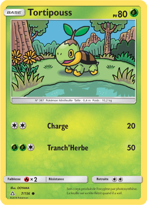 Carte Pokémon Tortipouss 7/156 Commune Ultra-Prisme